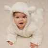Salopeta captusita cu gluga din material teddy - Baby Bunny - Off White - Little Dutch Salopeta captusita cu gluga din material teddy - Baby Bunny - Off White - Little Dutch