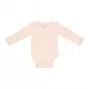 Body kimono cu maneca lunga din bumbac organic - Pink - Little Dutch