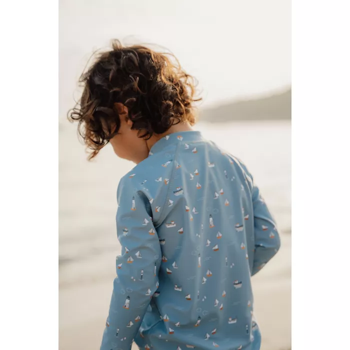 Bluza cu maneca lunga cu protectie UV 50+ - Sailor Bay Dark Blue - Little Dutch