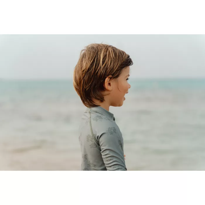 Bluza cu maneca lunga cu protectie UV 50+ - Turtle Island Olive - Little Dutch