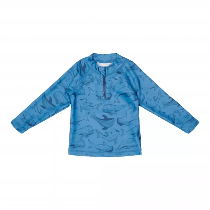 Bluza cu maneca lunga cu protectie UV 50+ - Sea Life Blue - Little Dutch