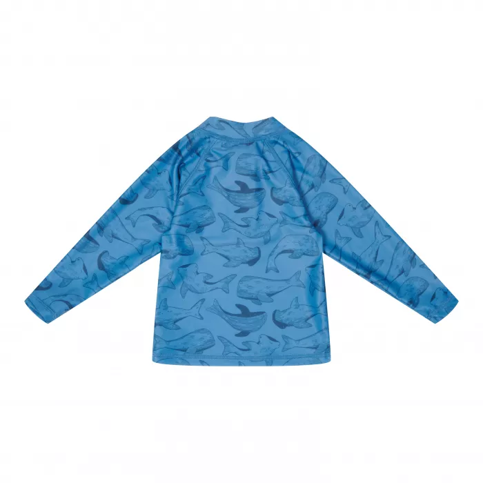 Bluza cu maneca lunga cu protectie UV 50+ - Sea Life Blue - Little Dutch