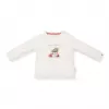 Bluza cu maneca lunga din bumbac organic - Merry Christmas - Soft White - Little Dutch