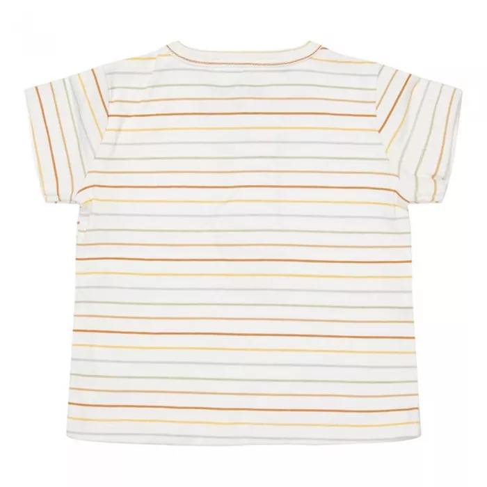 Tricou din bumbac organic - Vintage Sunny Stripes - Little Dutch