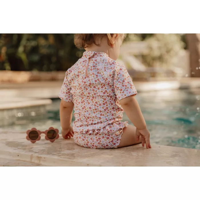Tricou cu protectie UV 50+ - Summer Flowers - Little Dutch