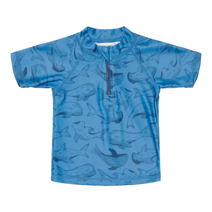 Tricou cu protectie UV 50+ - Sea Life Blue - Little Dutch