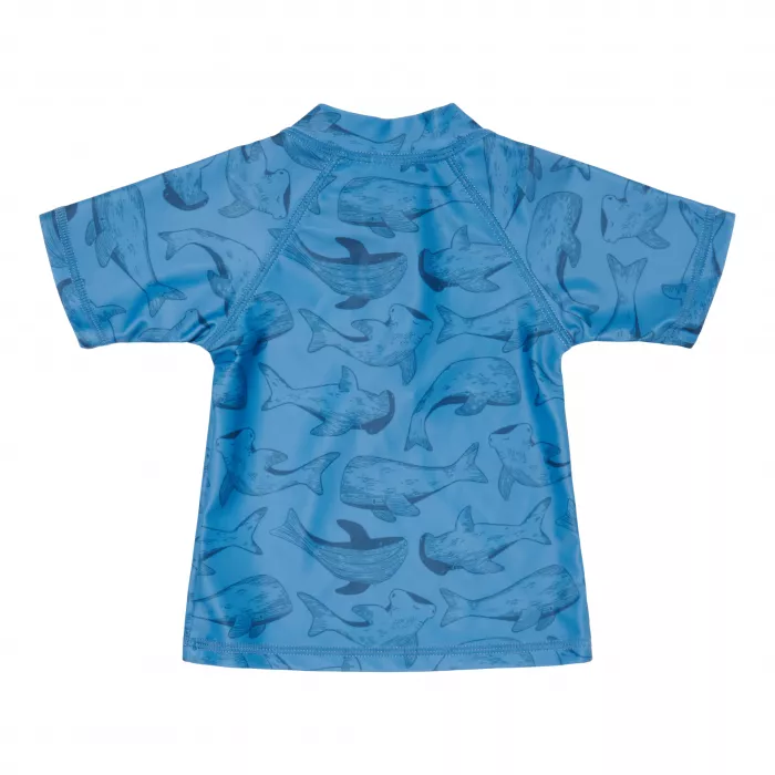 Tricou cu protectie UV 50+ - Sea Life Blue - Little Dutch