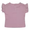 Tricou cu volanase la maneca din bumbac organic - Mauve - Little Dutch