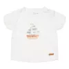 Tricou din bumbac organic - Sailboat White - Little Dutch