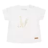 Tricou din bumbac organic - Little Goose - Walking White - Little Dutch