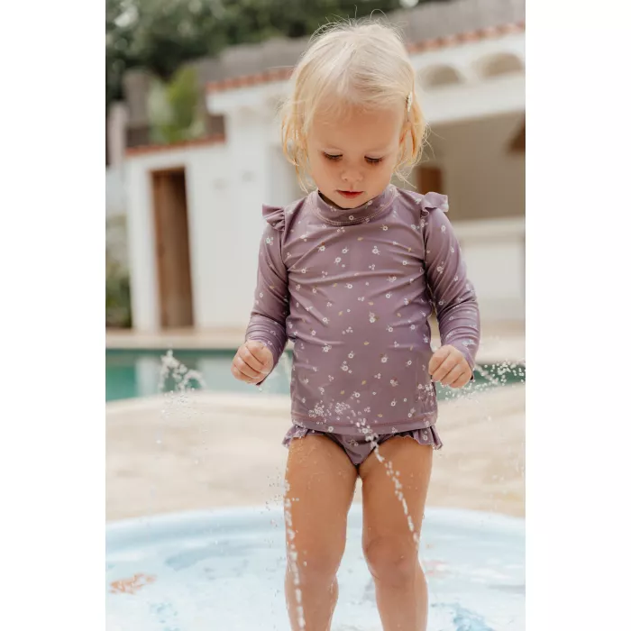 Bluza cu maneca lunga cu protectie UV 50+ - Mauve Blossom - Little Dutch