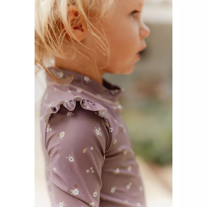 Bluza cu maneca lunga cu protectie UV 50+ - Mauve Blossom - Little Dutch