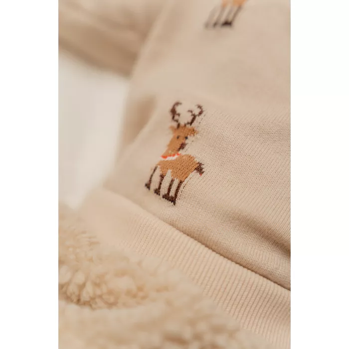 Pulover tricotat din bumbac pentru copii - Reindeers - Little Dutch