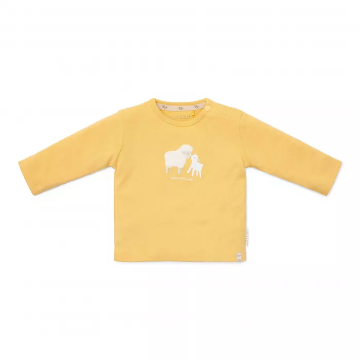Bluza cu maneca lunga din bumbac organic - Little Farm - Warm Yellow - Little Dutch