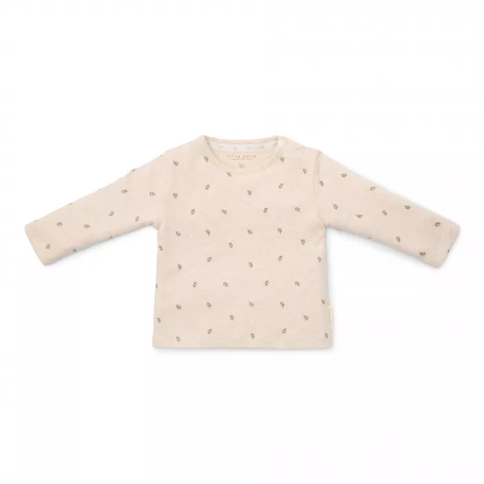Bluza cu maneca lunga din bumbac organic - Little Farm - Green Leves - Little Dutch
