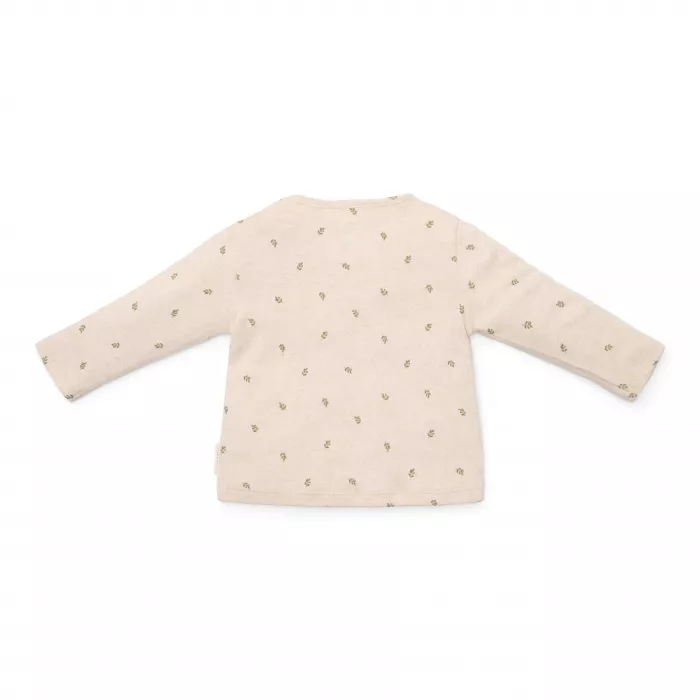 Bluza cu maneca lunga din bumbac organic - Little Farm - Green Leves - Little Dutch