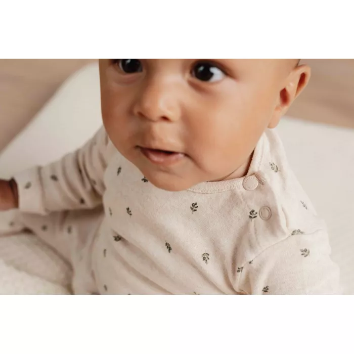 Bluza cu maneca lunga din bumbac organic - Little Farm - Green Leves - Little Dutch