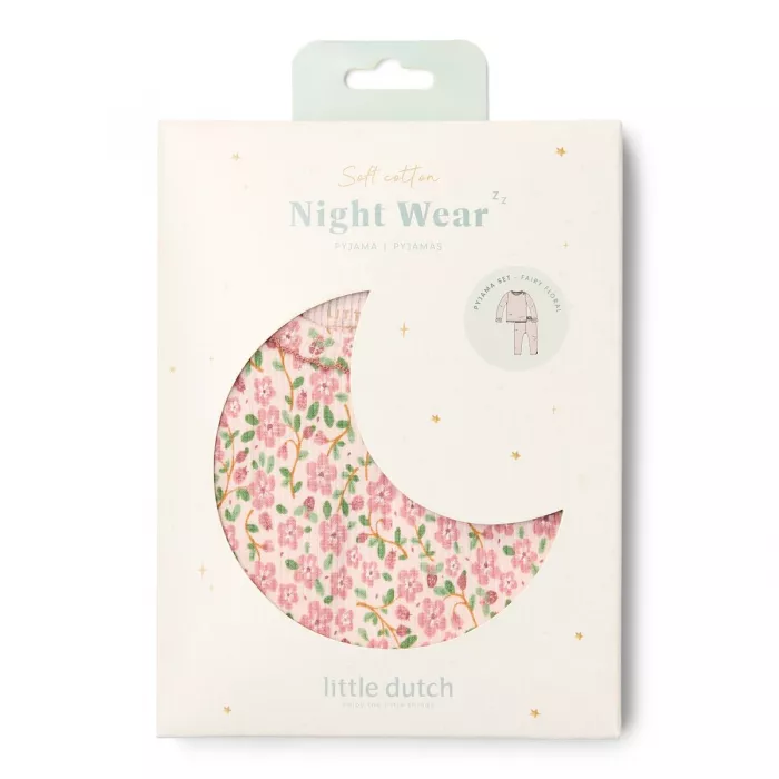 Pijama din bumbac organic - Fairy Floral - Little Dutch