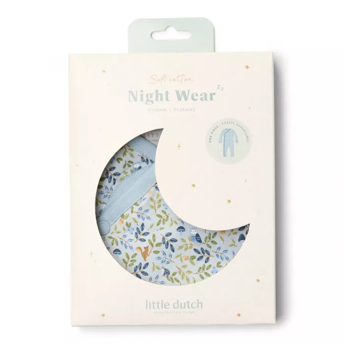 Pijama salopeta din bumbac organic pentru copii - Forest Adventures - Little Dutch