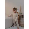 Pijama salopeta din bumbac organic pentru copii - Natural Stripes - Little Dutch