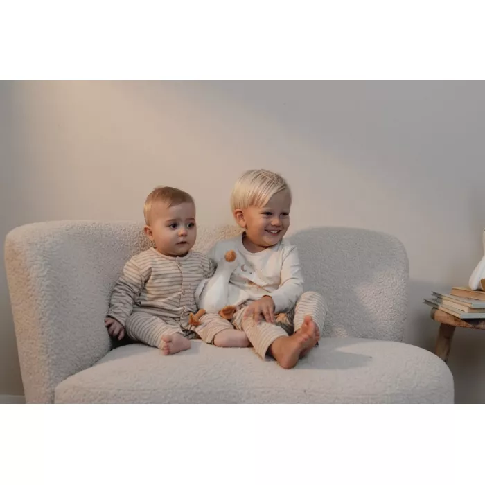 Pijama salopeta din bumbac organic pentru copii - Natural Stripes - Little Dutch