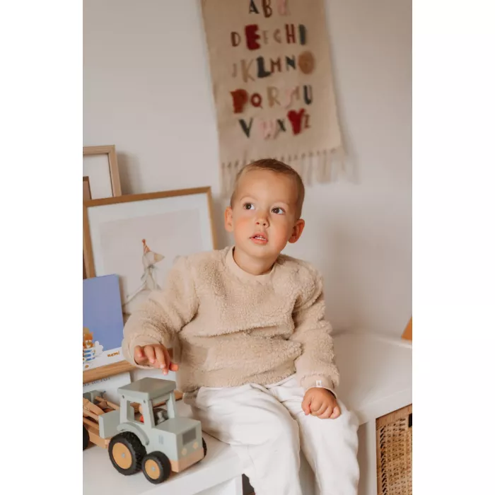 Bluza din material teddy - Sand - Little Dutch