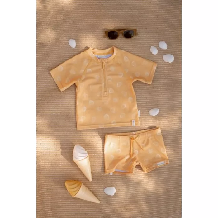 Slip de baie - protectie UV 50+ - Seashells Sunny Yellow - Little Dutch