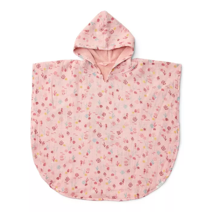 Poncho pentru plaja din bumbac - Ocean Treasures Multi - Little Dutch