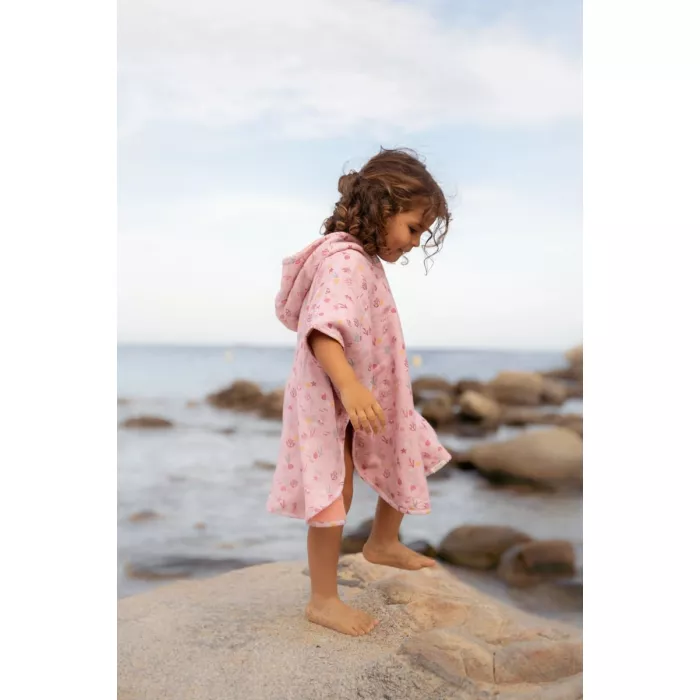 Poncho pentru plaja din bumbac - Ocean Treasures Multi - Little Dutch