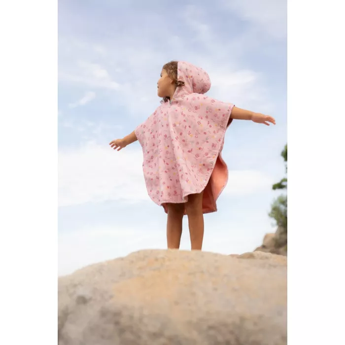 Poncho pentru plaja din bumbac - Ocean Treasures Multi - Little Dutch
