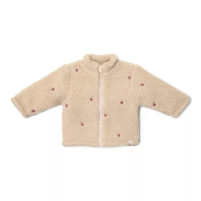 Jacheta din material teddy - Sand - Fairy Garden - Little Dutch