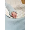 Cardigan tricotat din mix de lana pentru bebelusi - Soft Blue - Vintage Sunny Stripes - Little Dutch