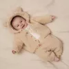 Jacheta Teddy pentru bebelusi - Sand - Little Dutch