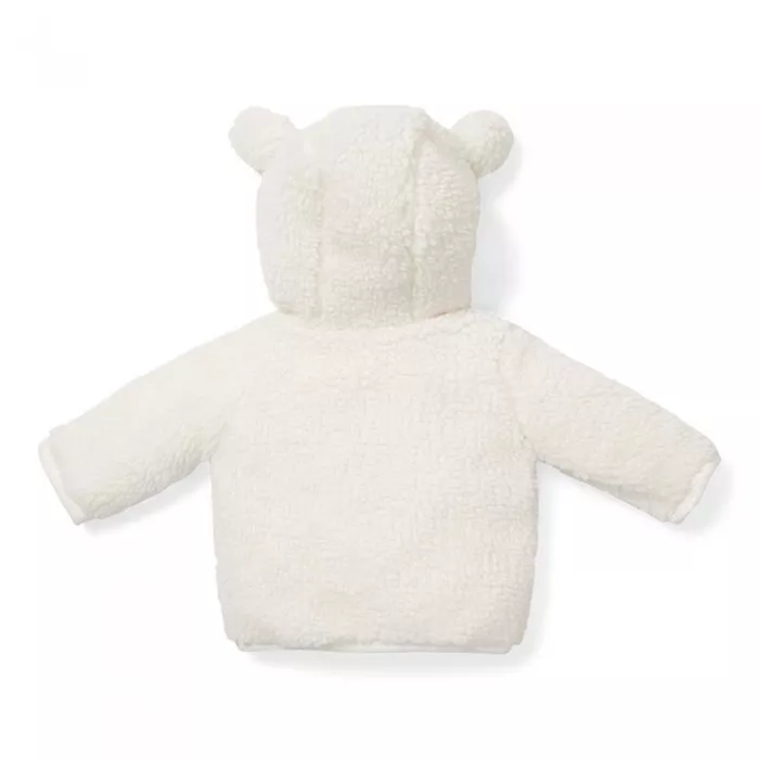 Jacheta Teddy pentru bebelusi - Off White - Baby Bunny - Little Dutch