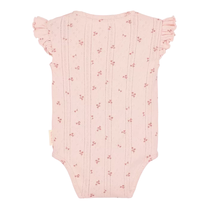 Body fara maneci cu volane din bumbac organic - Fairy Flowers - Little Dutch