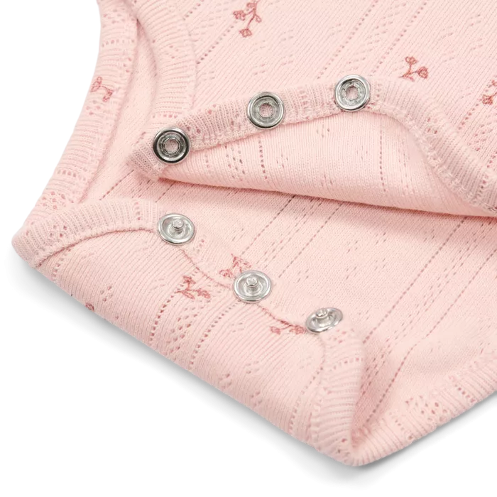 Body fara maneci cu volane din bumbac organic - Fairy Flowers - Little Dutch