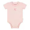 Body cu maneca scurta din bumbac organic - Pink Blossom - Little Dutch