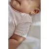 Body cu maneca scurta din bumbac organic - Pink Blossom - Little Dutch