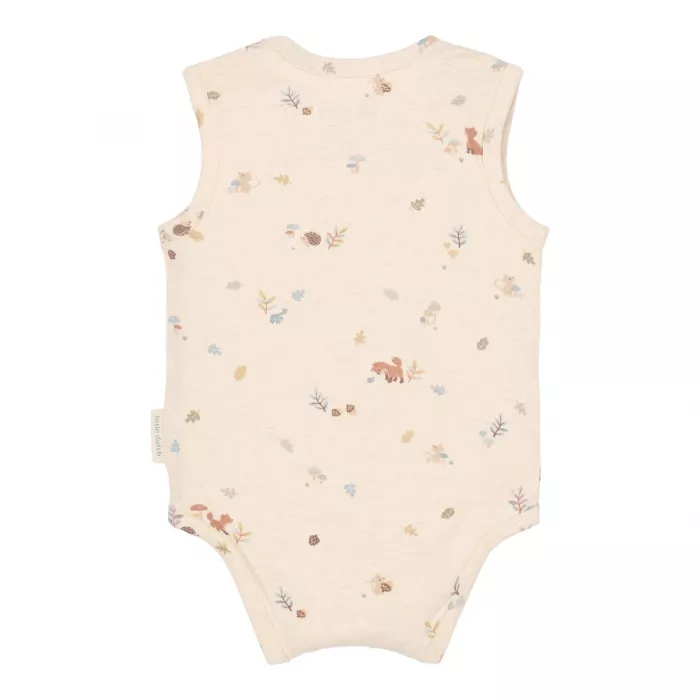 Body fara maneci din bumbac organic - Sand Melee - Little Dutch