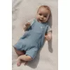 Body cu maneca scurta din bumbac organic - Stone Blue stripe - Little Dutch