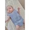 Salopeta romper din bumbac organic - Stone Blue - Little Dutch