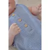 Salopeta romper din bumbac organic - Stone Blue - Little Dutch