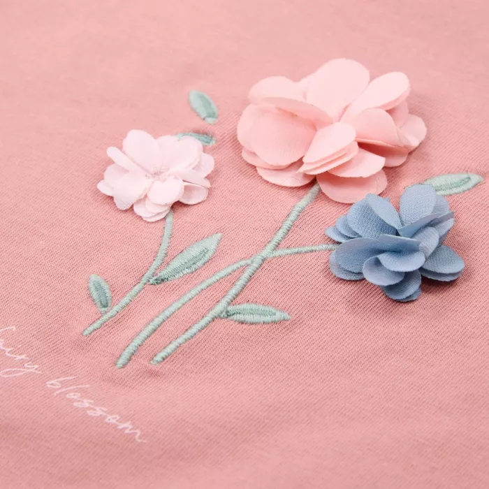 Tricou din bumbac organic - Pink Blush - Little Dutch