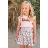 Tricou din bumbac organic cu volanase - Fairy Pink - Bloom - Little Dutch