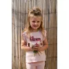 Tricou din bumbac organic cu volanase - Fairy Pink - Bloom - Little Dutch