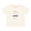 Tricou din bumbac organic - Creme - It's a Good Day - Little Dutch