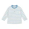 Bluza din bumbac organic - Steel Blue stripe - Little Dutch