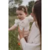 Tricou din bumbac organic cu volane  - White - Little Dutch