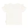 Tricou din bumbac organic cu volane  - White - Little Dutch