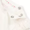 Tricou din bumbac organic cu volane  - White - Little Dutch
